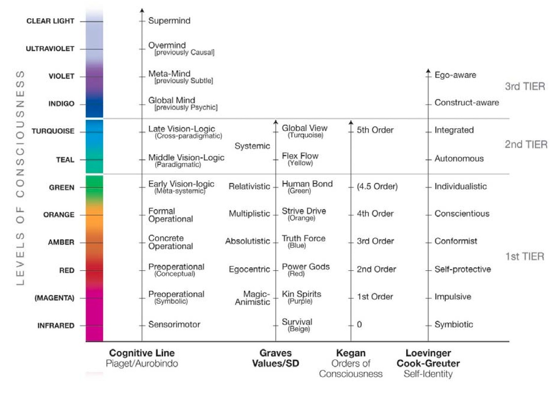 Figure 3. Some Major Developmental Lines (Wilber, What is Integral 32)